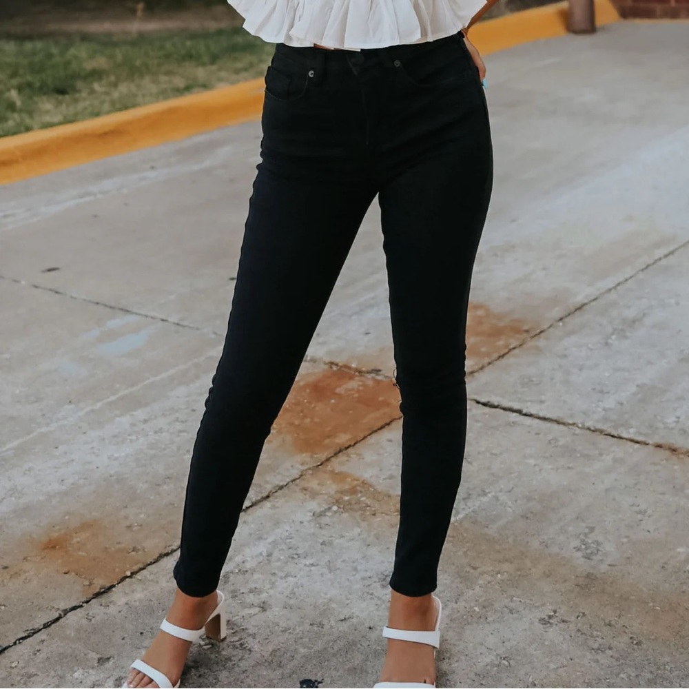 NWT Blank NYC The Great Jones High Rise Skinny Jeans in Black, Size Large